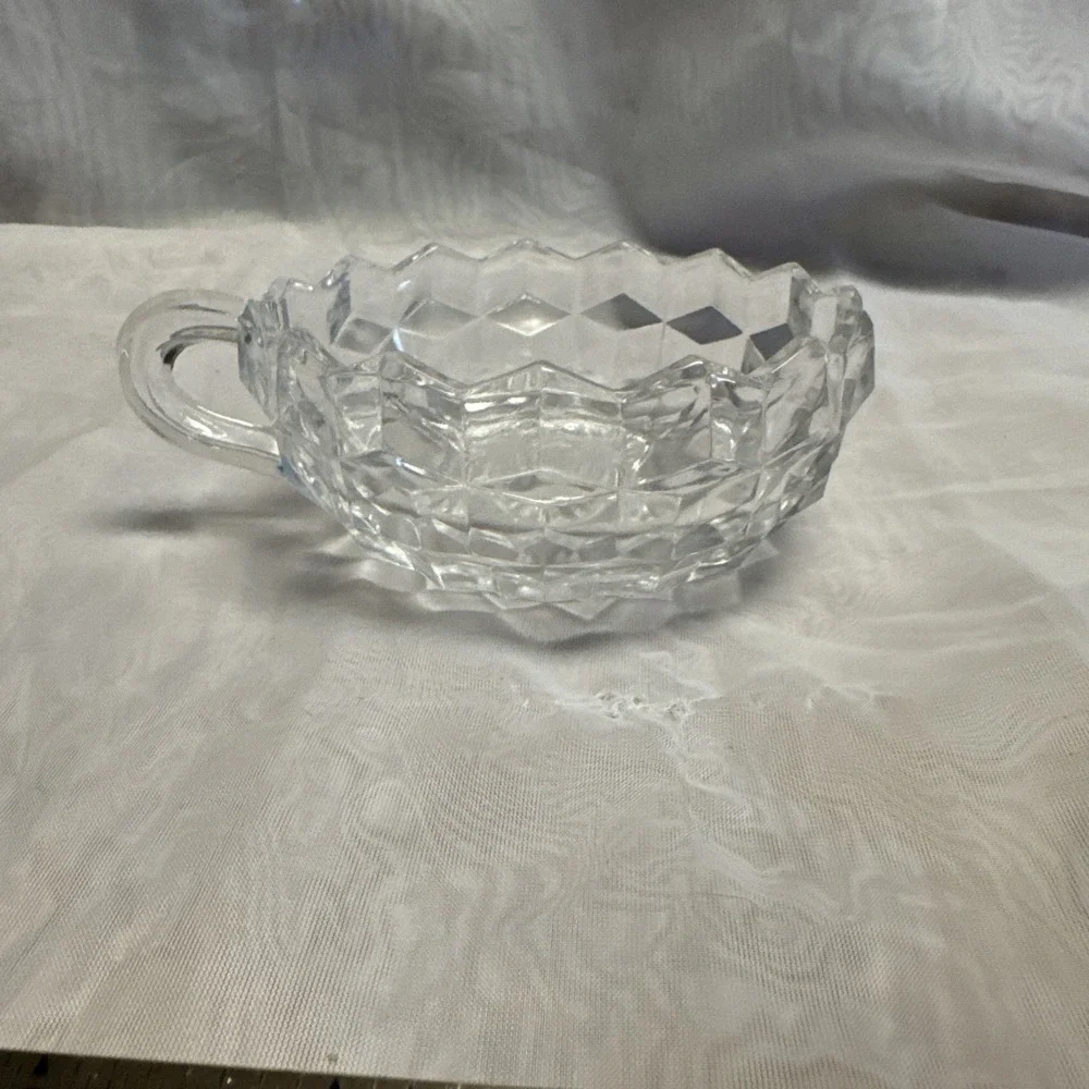Vintage Fostoria American‎ Flared One Handle Nappy  Fostoria Glassware